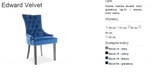 Edward Velvet Blue krēsls ― Krēslu veikals Bruņinieku 98,Rīga, 10.00-18.00, tālr.67205028, 29104805