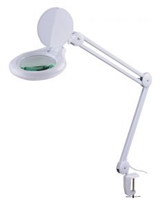 Lampa lupa, stiprināma pie galda, LED, 5 dioptrijas, 4 gaismas režīmi ― Krēslu veikals Bruņinieku 98,Rīga, 10.00-18.00, tālr.67205028, 29104805